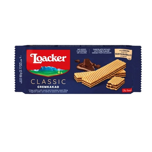 Loacker вафли Classic Cremkakao , 90 гр